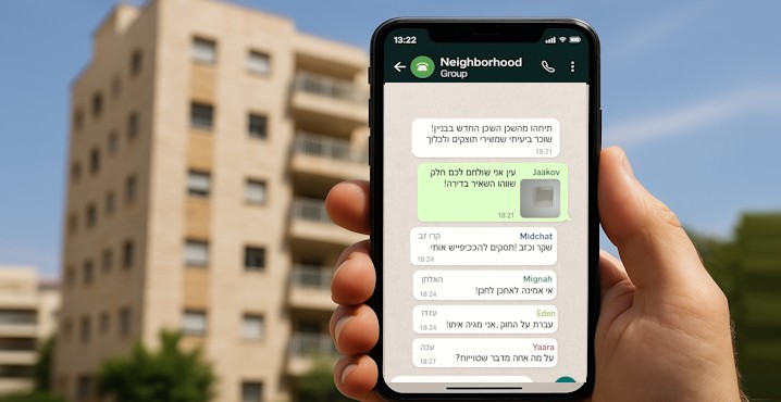 "הכפיש את בעל הדירה בקבוצת הוואטסאפ של הבניין": תביעת לשון הרע בחדרה על סך 100 אלף שקלים