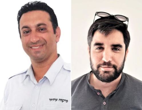 הפקח דודו הבהיל ועובד אקופארק ישראל שרביט סייעו לנפגעת תאונת דרכים בחדרה