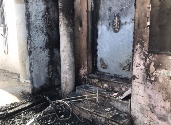 שריפה בגורד שחקים ברחוב הדודאים בחדרה [תיעוד]