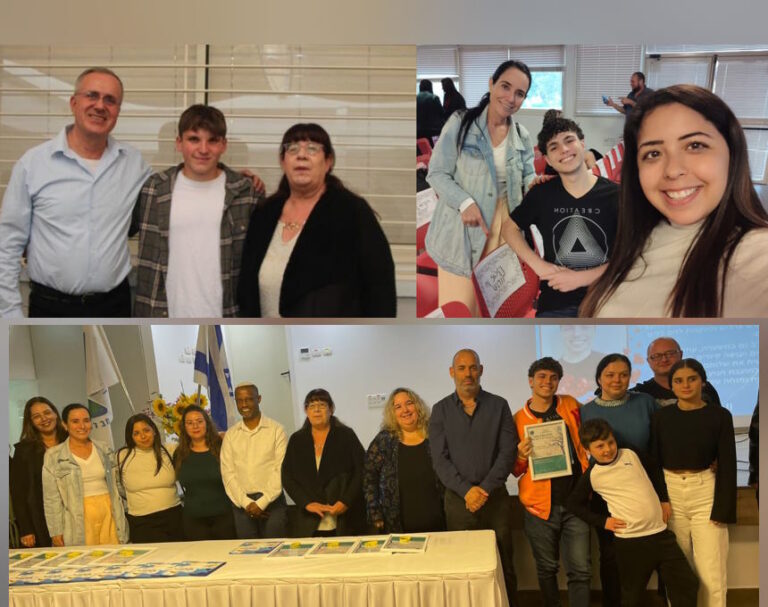 תלמידים מאור עקיבא וזכרון יעקב – קיבלו את אות שר החינוך לנוער מתנדב מצטיין