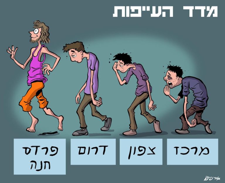 בפרדס חנה-כרכור פחות עייפים? הקריקטורה המשעשעת על הירי מאיראן לפי חלוקה לאזורים