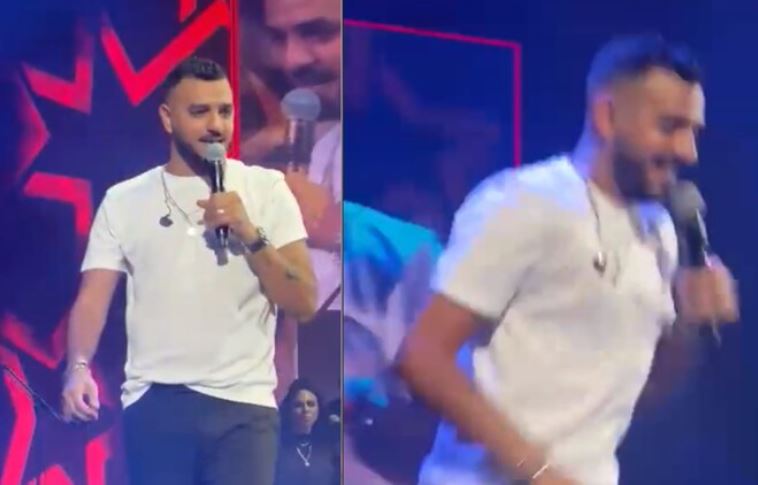 צפו: איתי לוי נפל מהבמה במהלך הופעתו בקיסריה [וידאו]