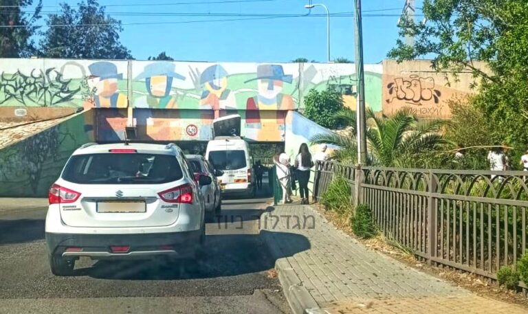 ימים ספורים אחרי שנצבע מחדש: ונדליזם בגשר הרכבת בבנימינה